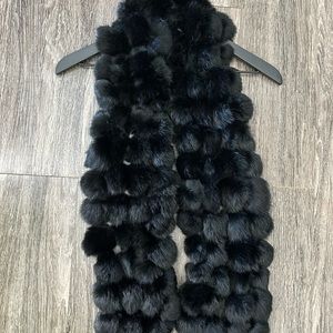 Rabbit Fur Ball Scarf